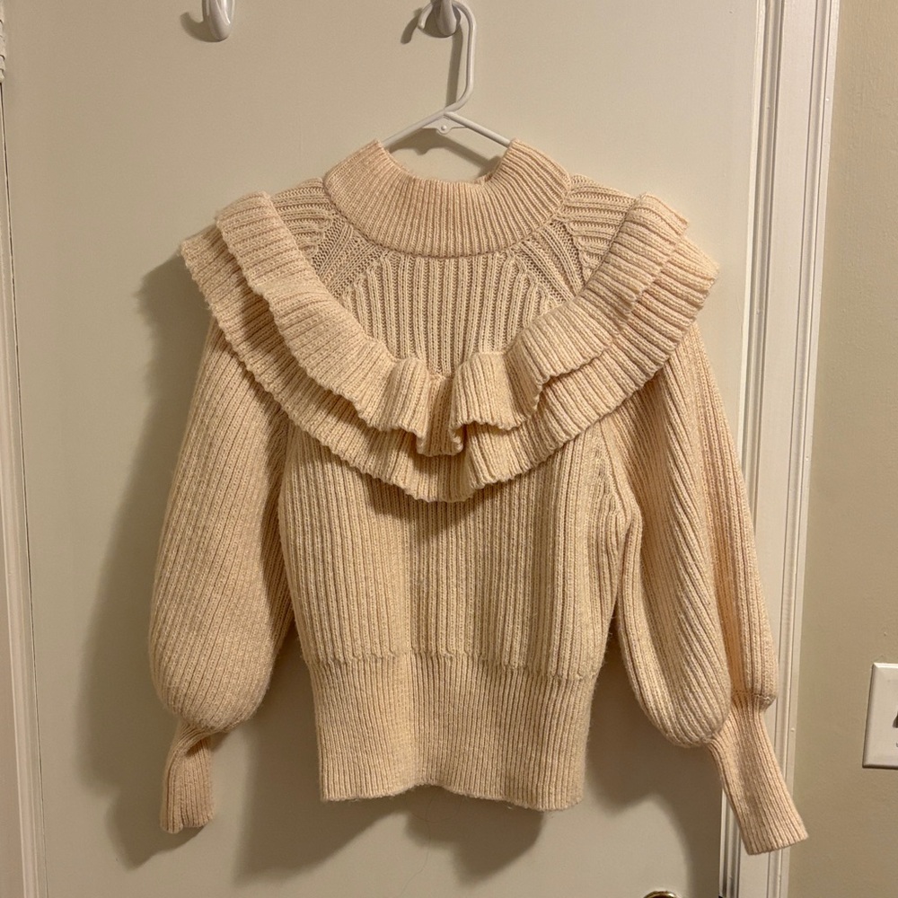 H&M Ruffled Turtleneck Sweater